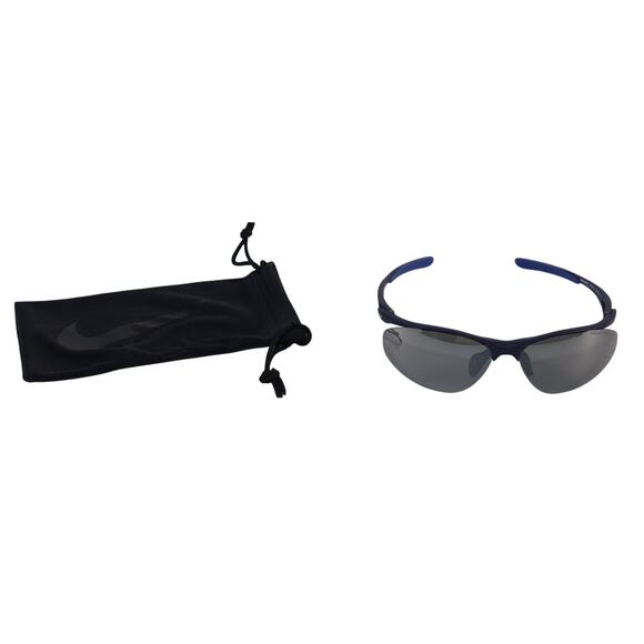 NIKE AERIAL Lightweight Rimless Sunglasses - Matte Midnight Blue / Silver Flash - Picture 10 of 10